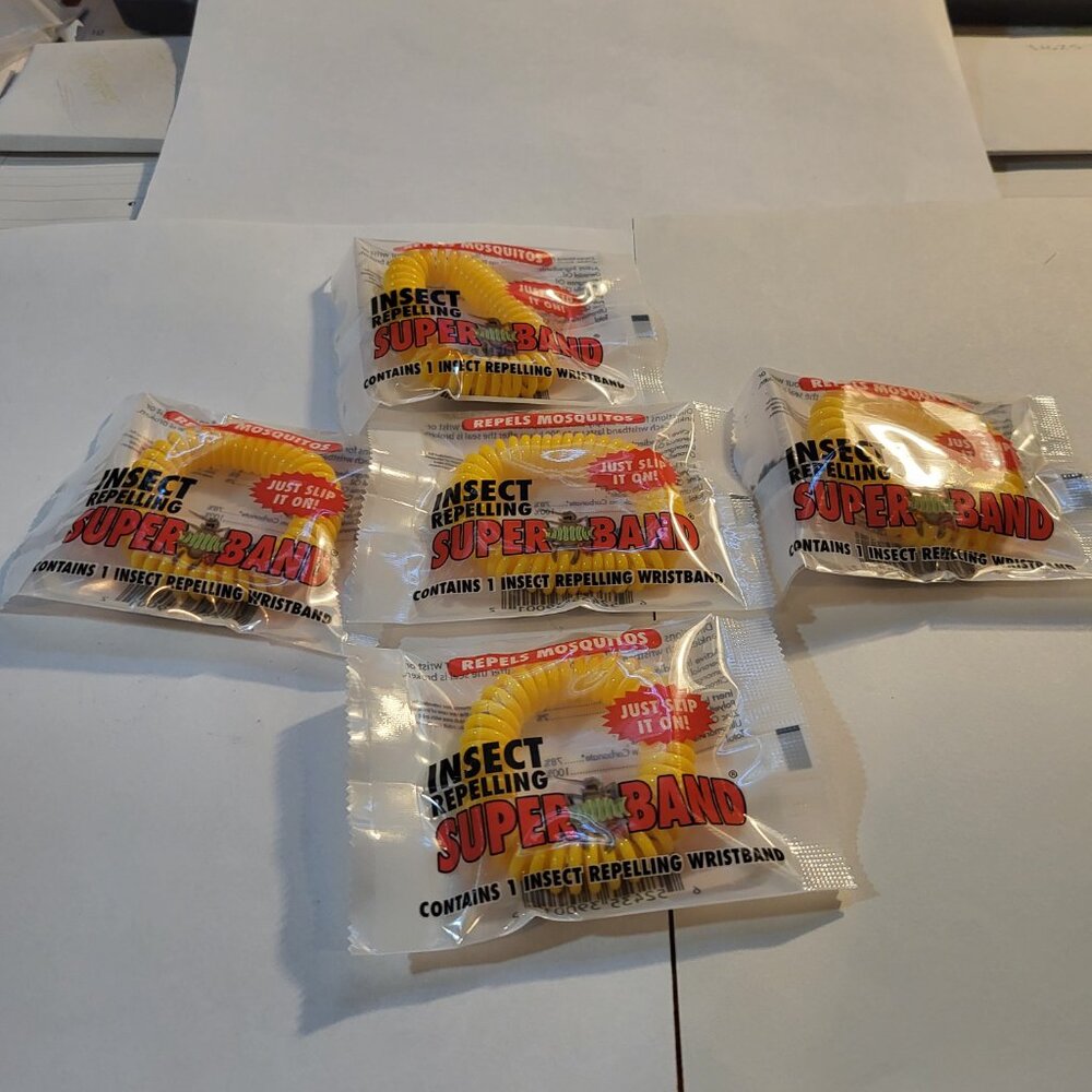 SUPER-BAND FOR REPELS MOSQUITS, YOU GET A 5PCS LOT
